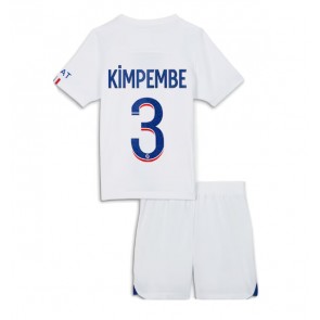 Lacne Dětský Futbalové dres Paris Saint-Germain Presnel Kimpembe #3 2023-24 Krátky Rukáv - Preč (+ trenírky)